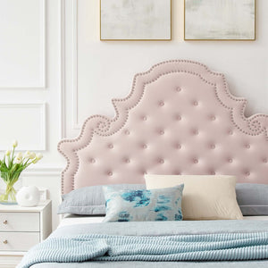 Modway Furniture Gwyneth Tufted Performance Velvet Queen Platform Bed by Modway - Glamorous Elegance for Your Bedroom Pink MOD-6751-PNK