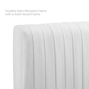 Modway Furniture Peyton Vintage-Modern Full Platform Bed in Luxe Performance Velvet with Glam Channel Tufting Design MOD-6868-WHI
