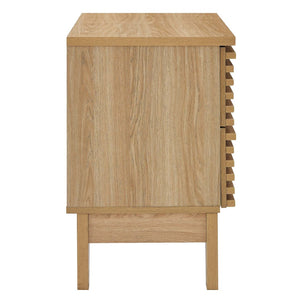 Modway Furniture Render Two-Drawer Nightstand by Modway - Stylish Mid-Century Design for Modern Bedrooms and Living Spaces Oak MOD-6964-OAK