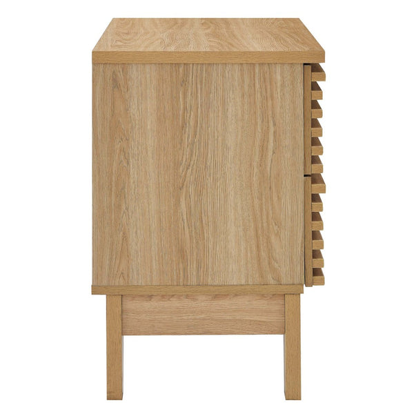 Modway Furniture Render Two-Drawer Nightstand by Modway - Stylish Mid-Century Design for Modern Bedrooms and Living Spaces Oak MOD-6964-OAK