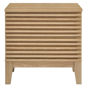 Modway Furniture Render Two-Drawer Nightstand by Modway - Stylish Mid-Century Design for Modern Bedrooms and Living Spaces Oak MOD-6964-OAK