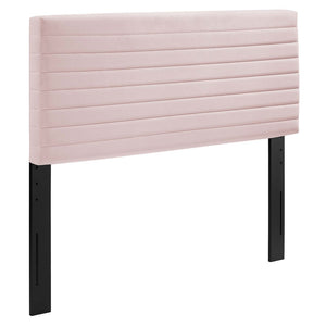 Modway Furniture Tranquil Twin Headboard by Modway - Stylish Pink Velvet, Adjustable Height & Luxe Channel Tufting MOD-7023-PNK