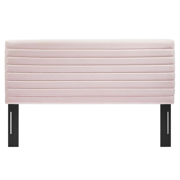 Modway Furniture Tranquil Twin Headboard by Modway - Stylish Pink Velvet, Adjustable Height & Luxe Channel Tufting MOD-7023-PNK