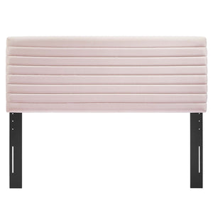 Modway Furniture Tranquil Twin Headboard by Modway - Stylish Pink Velvet, Adjustable Height & Luxe Channel Tufting MOD-7023-PNK
