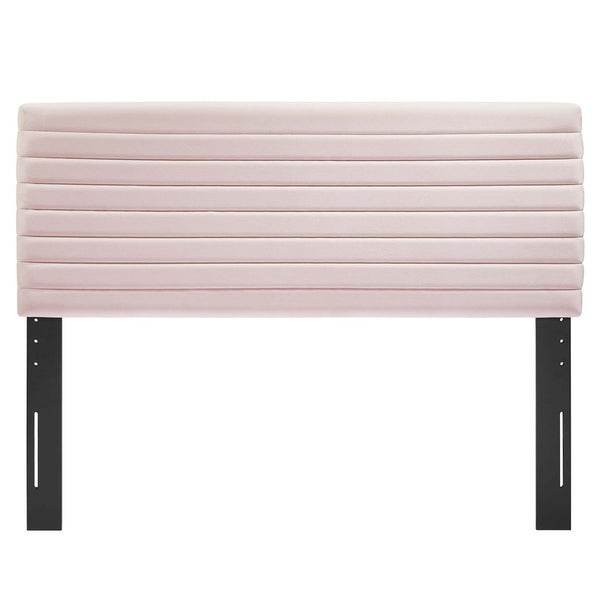Modway Furniture Tranquil Twin Headboard by Modway - Stylish Pink Velvet, Adjustable Height & Luxe Channel Tufting MOD-7023-PNK
