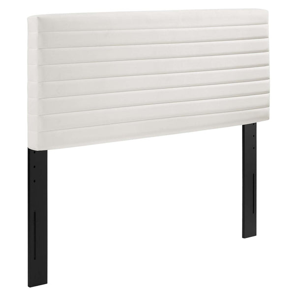 Modway Furniture Tranquil Full/Queen Headboard by Modway - Stylish Velvet Upholstered Design for Modern Bedrooms White MOD-7024-WHI