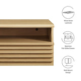 Modway Furniture Render Wall-Mount Nightstand Oak 15.5 x 23.5 x 12.5