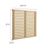 Modway Furniture Render Wall Mount Twin Headboard Oak 1.5 x 39.5 x 30.5