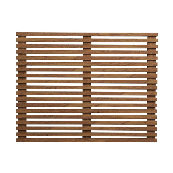 Modway Furniture Render Wall Mount Twin Headboard - Mid-Century Style, Space-Saving Design for Small Bedrooms Walnut MOD-7061-WAL