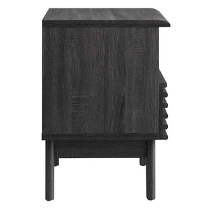 Modway Furniture Render Nightstand by Modway - Stylish Mid-Century Design with Spacious Drawer and Open Storage Space Charcoal MOD-7070-CHA