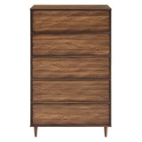 Modway Furniture Vespera 5-Drawer Chest Walnut 15.5 x 33 x 53