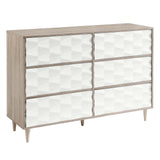 Modway Furniture Vespera 6-Drawer Dresser Oak White 15.5 x 49 x 34