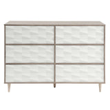 Modway Furniture Vespera 6-Drawer Dresser Oak White 15.5 x 49 x 34