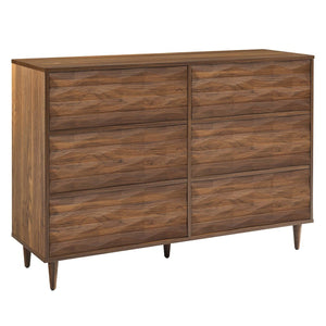 Modway Furniture Vespera 6-Drawer Dresser - Modern Walnut Design, Smooth Glide Storage, Stylish & Durable for Any Space MOD-7083-WAL