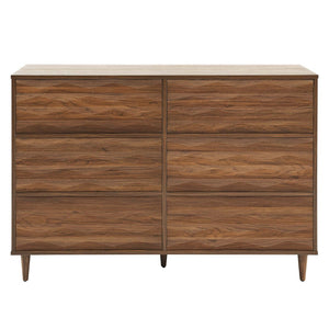 Modway Furniture Vespera 6-Drawer Dresser - Modern Walnut Design, Smooth Glide Storage, Stylish & Durable for Any Space MOD-7083-WAL