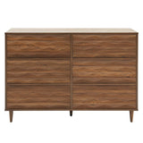 Modway Furniture Vespera 6-Drawer Dresser Walnut 15.5 x 49 x 34