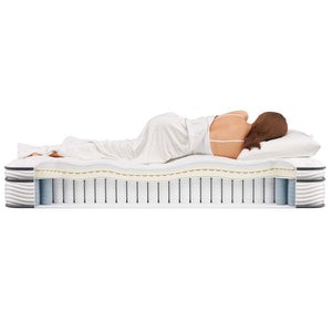 Modway Furniture Jenna 12" Innerspring & Foam Twin Mattress - Breathable Comfort, Spinal Support, Easy Setup & Durable MOD-7087-WHI