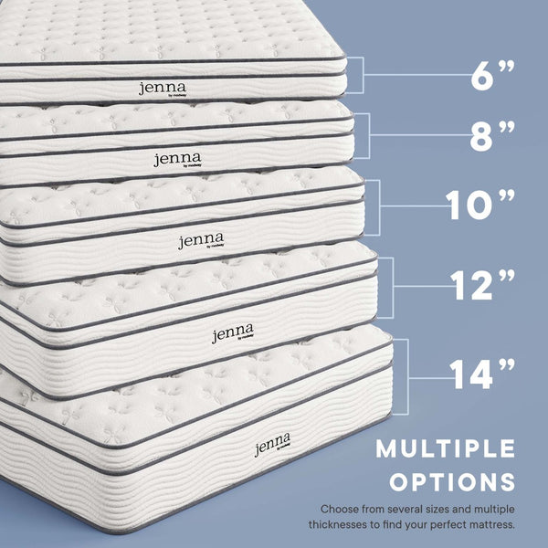 Modway Furniture Jenna 12" Innerspring & Foam Full Mattress - Cool, Comforting Support for Restorative Sleep! MOD-7088-WHI