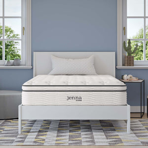 Modway Furniture Jenna 12" Innerspring & Foam Full Mattress - Cool, Comforting Support for Restorative Sleep! MOD-7088-WHI
