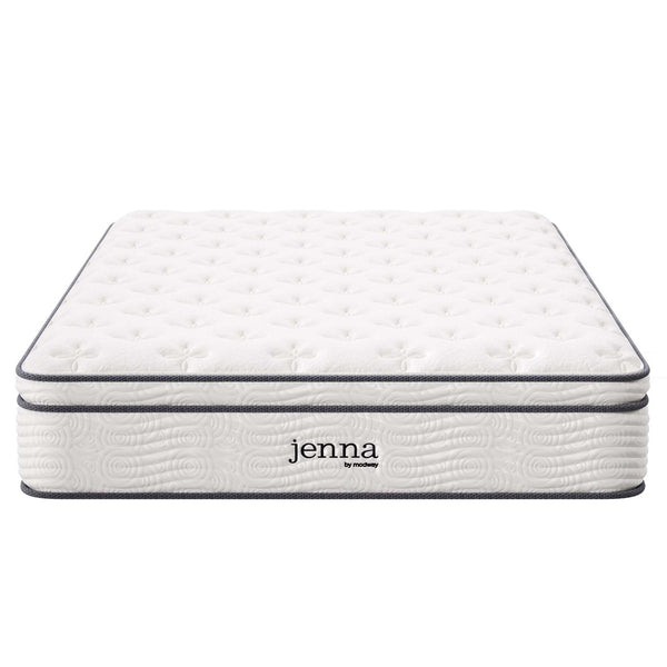 Modway Furniture Jenna 12" Innerspring & Foam Full Mattress - Cool, Comforting Support for Restorative Sleep! MOD-7088-WHI