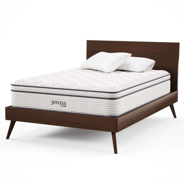Modway Furniture Jenna 12" Innerspring & Foam Full Mattress - Cool, Comforting Support for Restorative Sleep! MOD-7088-WHI