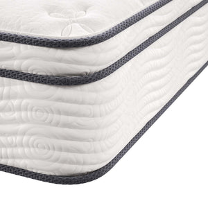 Modway Furniture Jenna 12" Innerspring & Foam Full Mattress - Cool, Comforting Support for Restorative Sleep! MOD-7088-WHI