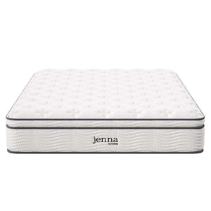 Modway Furniture Jenna 12" Innerspring and Foam Mattress - Ultimate Comfort with Pocket Coils for All Sleepers! MOD-7090-WHI