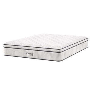 Modway Furniture Jenna 12" Innerspring and Foam California King Mattress - Ultimate Comfort for All Sleepers! MOD-7091-WHI