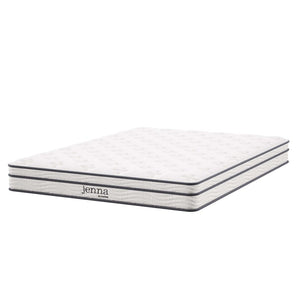 Modway Furniture Jenna 6" Innerspring & Foam Full Mattress - Perfect for All Sleepers, Easy Setup for Any Space! MOD-7094-WHI