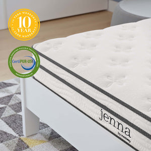 Modway Furniture Jenna 6" Innerspring & Foam Full Mattress - Perfect for All Sleepers, Easy Setup for Any Space! MOD-7094-WHI