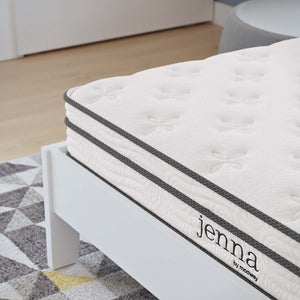 Modway Furniture Jenna 6" Innerspring & Foam Full Mattress - Perfect for All Sleepers, Easy Setup for Any Space! MOD-7094-WHI