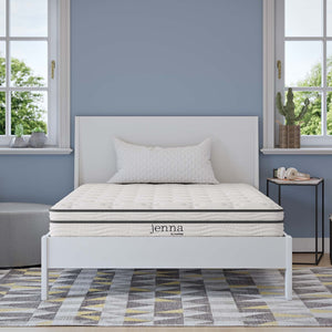 Modway Furniture Jenna 6" Innerspring & Foam Full Mattress - Perfect for All Sleepers, Easy Setup for Any Space! MOD-7094-WHI