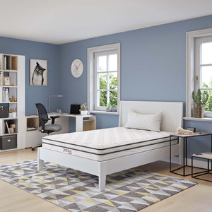 Modway Furniture Jenna 6" Innerspring & Foam Full Mattress - Perfect for All Sleepers, Easy Setup for Any Space! MOD-7094-WHI