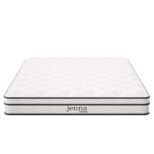 Modway Furniture Jenna 6" Innerspring & Foam Full Mattress - Perfect for All Sleepers, Easy Setup for Any Space! MOD-7094-WHI