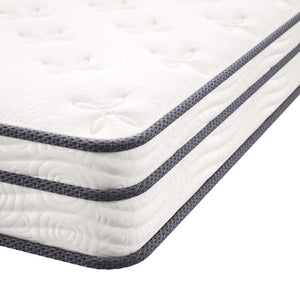 Modway Furniture Jenna 6" Innerspring & Foam Full Mattress - Perfect for All Sleepers, Easy Setup for Any Space! MOD-7094-WHI
