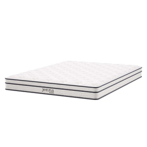 Modway Furniture Jenna 6" Innerspring and Foam Queen Mattress - Balanced Comfort, Pressure Relief & Easy Setup! MOD-7095-WHI