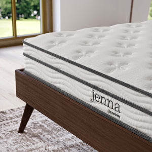 Modway Furniture Jenna 6" Innerspring and Foam Queen Mattress - Balanced Comfort, Pressure Relief & Easy Setup! MOD-7095-WHI