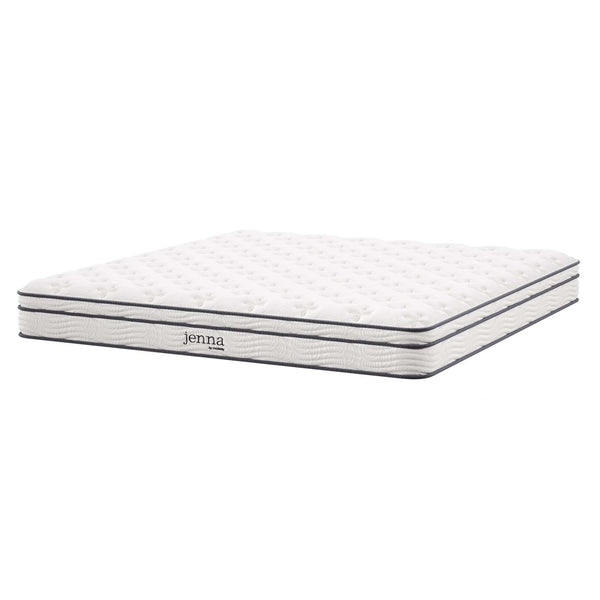 Modway Furniture Jenna King Mattress - 6" Innerspring & Foam for Ultimate Comfort, Support & Breathable Sleep Quality MOD-7096-WHI