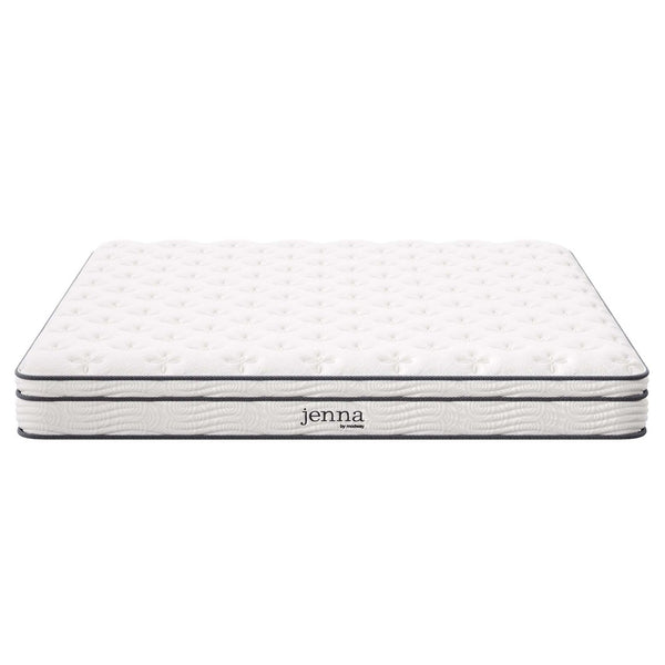 Modway Furniture Jenna King Mattress - 6" Innerspring & Foam for Ultimate Comfort, Support & Breathable Sleep Quality MOD-7096-WHI