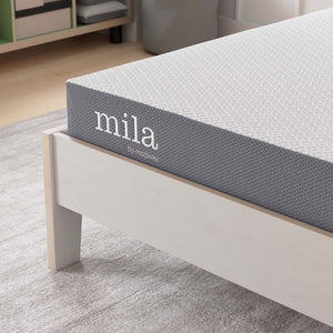 Modway Furniture Mila 5" Narrow Twin Mattress - Comfortable Memory Foam for Kids, Dorms & Compact Spaces - White MOD-7098-WHI