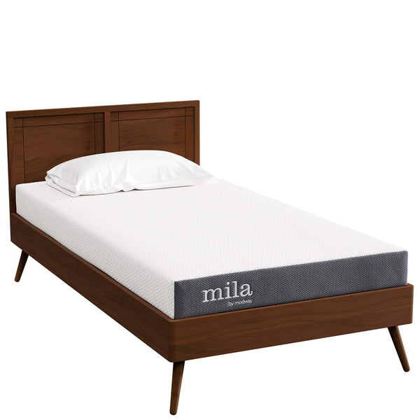 Modway Furniture Mila 5" Twin Memory Foam Mattress - Breathable, Compact, Supportive Sleep Solution for Kids & Guests MOD-7099-WHI
