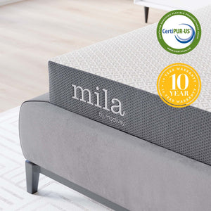Modway Furniture Mila 5" Queen Mattress - Premium Memory Foam for Comfort, Support & Pressure Relief - 10-Year Warranty MOD-7101-WHI