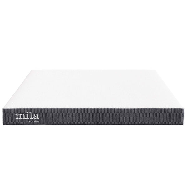 Modway Furniture Mila 5" Queen Mattress - Premium Memory Foam for Comfort, Support & Pressure Relief - 10-Year Warranty MOD-7101-WHI