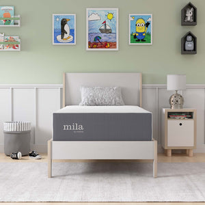 Modway Furniture Mila 12" Twin Memory Foam Mattress - Perfect for Kids' Rooms, Dorms & Guest Spaces, Easy Setup! MOD-7102-WHI