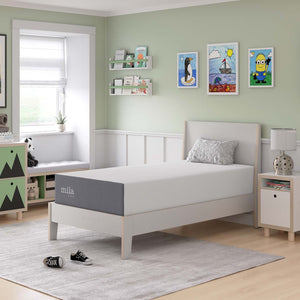Modway Furniture Mila 12" Twin Memory Foam Mattress - Perfect for Kids' Rooms, Dorms & Guest Spaces, Easy Setup! MOD-7102-WHI