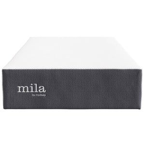 Modway Furniture Mila 12" Twin Memory Foam Mattress - Perfect for Kids' Rooms, Dorms & Guest Spaces, Easy Setup! MOD-7102-WHI
