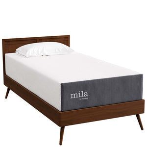 Modway Furniture Mila 12" Twin Memory Foam Mattress - Perfect for Kids' Rooms, Dorms & Guest Spaces, Easy Setup! MOD-7102-WHI