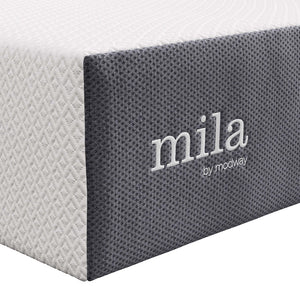 Modway Furniture Mila 12" Twin Memory Foam Mattress - Perfect for Kids' Rooms, Dorms & Guest Spaces, Easy Setup! MOD-7102-WHI