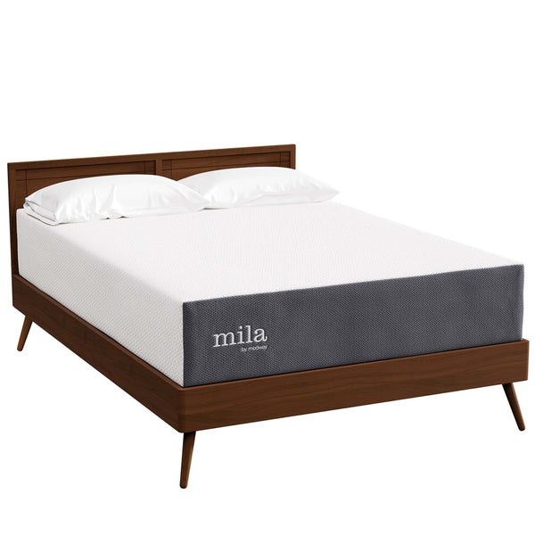 Modway Furniture Mila 12" Memory Foam Full Mattress - Breathable, CertiPUR-US Certified for Comfort & Support, 10-Year Warranty MOD-7103-WHI