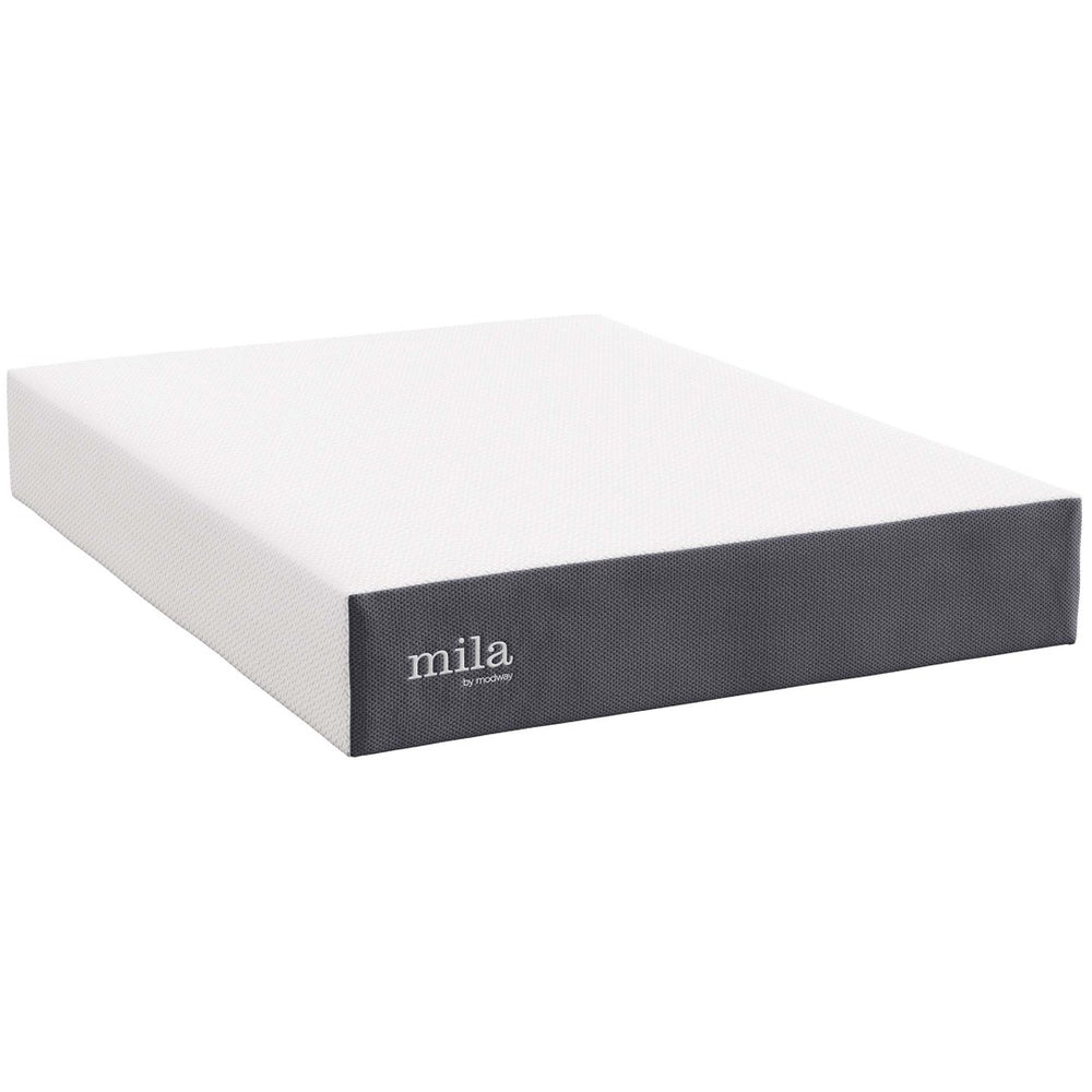 Modway Furniture Mila 12" King Memory Foam Mattress - Comfort, Support & Breathable Design for Restorative Sleep MOD-7105-WHI